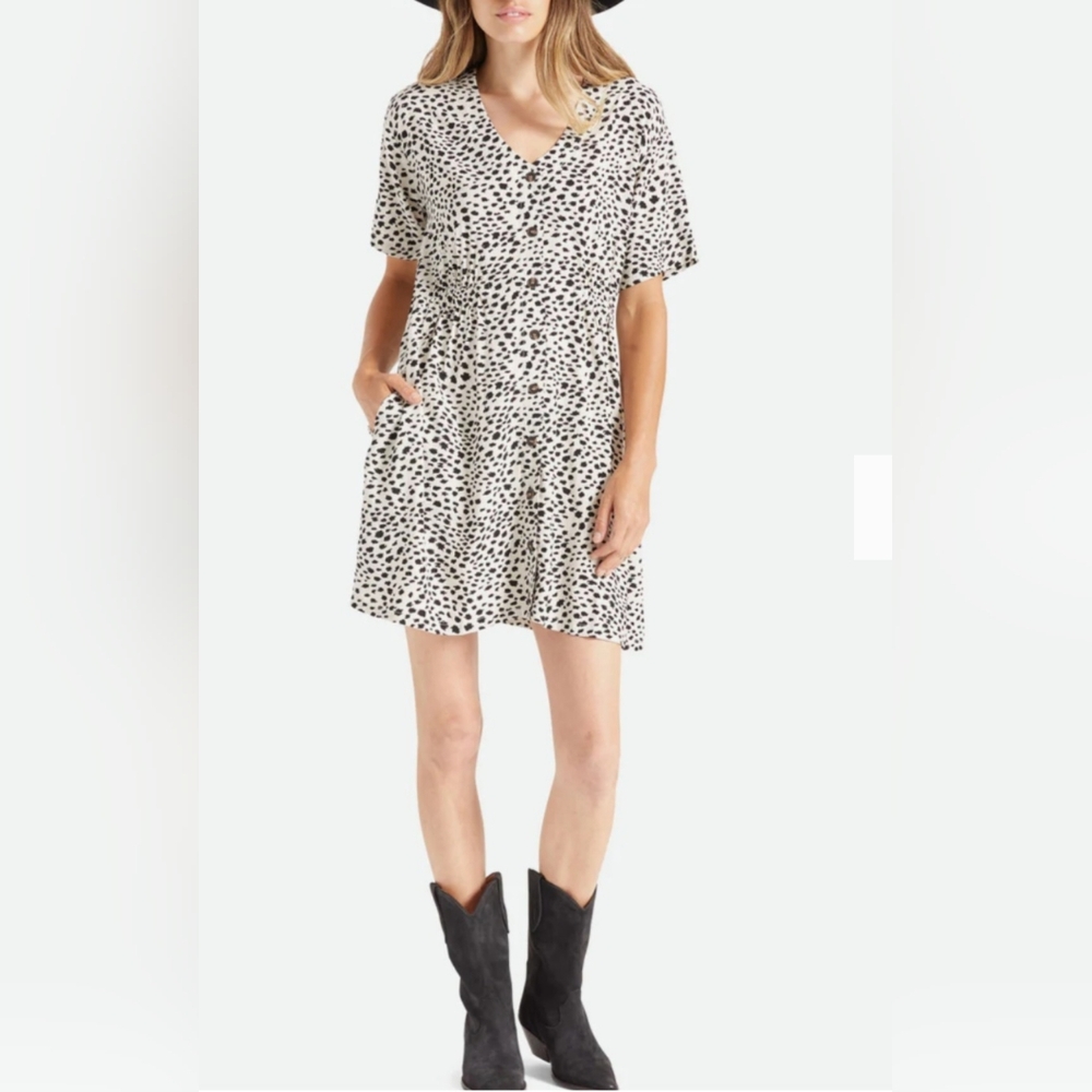 BRIXTON Cheetah Dress SIZE X-SMALL